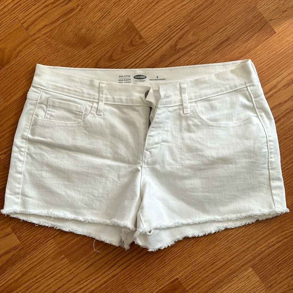 Old navy white jean shorts